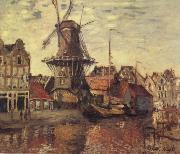 Claude Monet THe Windmill on the Onbekende Gracht oil